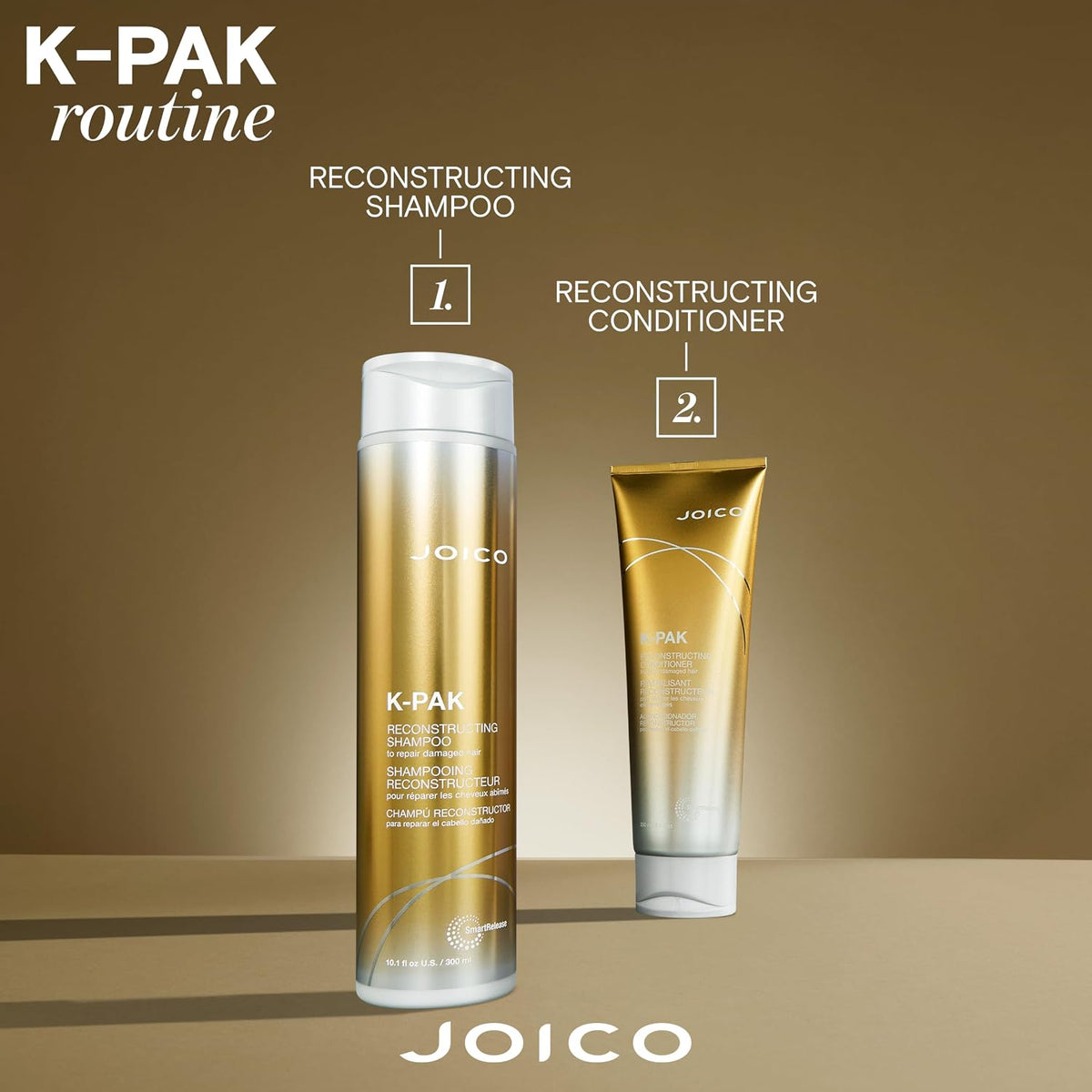 Joico K-PAK Daily Reconstructing Shampoo | for Damaged Hair | Repair Damage & Prevent Breakage | Double Hair Strength | Boost Shine | with Keratin & Guajava Fruit Extract