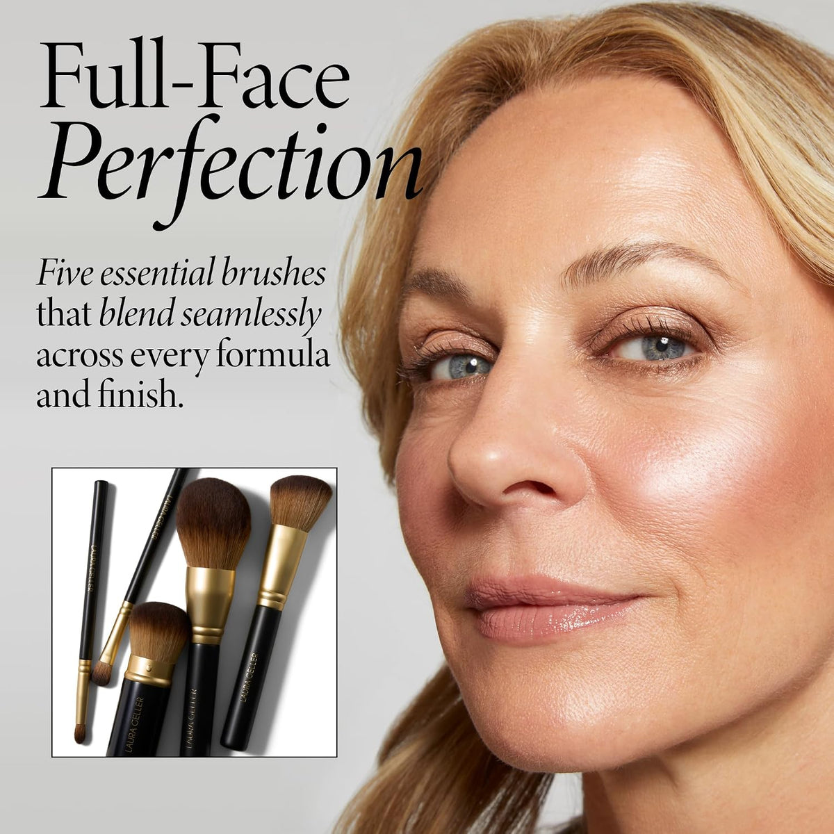LAURA GELLER Makeup Brushes - Cruelty-Free - 05 Full Face Brush Set 5Pc