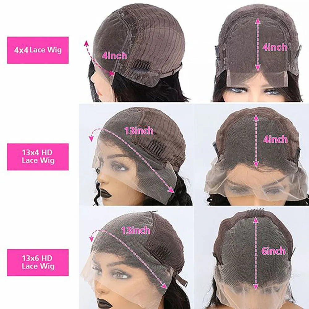 13X4 Deep Wave Lace Front Wigs Transparent Human Hair Wigs for Women Deep Curly Human Hair 13X4 Lace Frontal Wig Human Hair