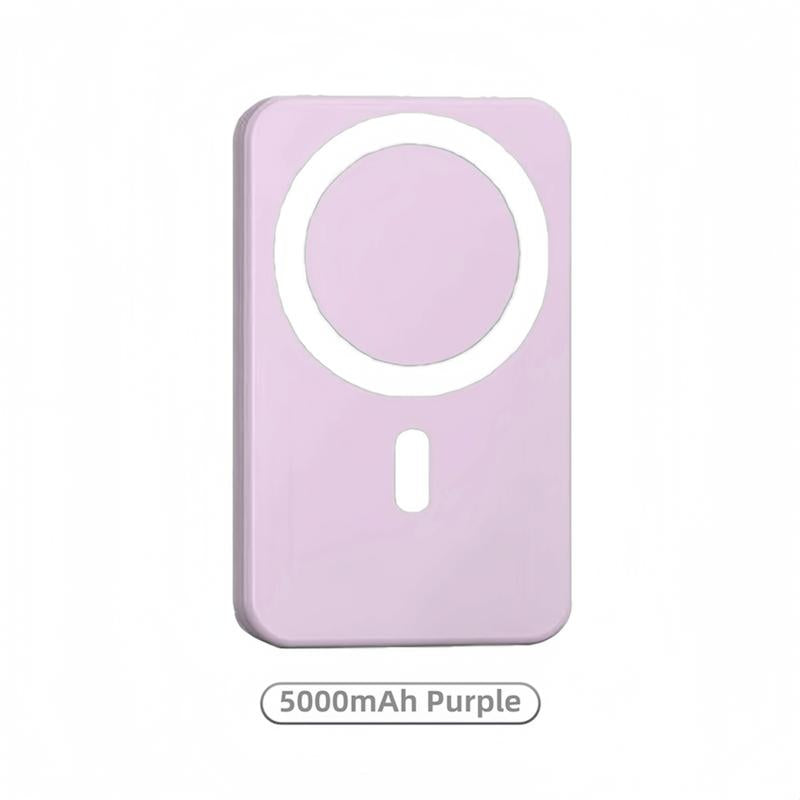 Magsafe 5000Mah Power Bank, Wireless Portable Charger, Fast Charging Magsafe Battery Pack for Iphone 17/16/15/14/13/12/Plus/Pro Max, Compact Device Smartphone Chargeable