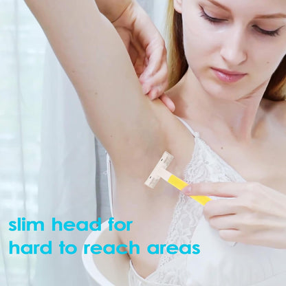 Women'S Disposable Razors, 6 Count Shaving Razors for Women, 2 Blade Razor for Women Sensitive Skin Smooth Hair Removal (1 Packages of 6 Razors)