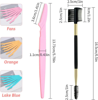 9Pcs Razors Women,Dermaplaning Blades for Face,Face Razors for Women,Dermaplaning Blades, Womens Razors,Facial Razors for Women (3Blue+3Pink+3Yellow)