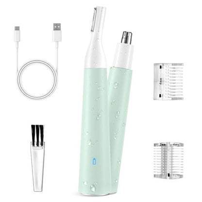 Electric Shaver Facial Nose Hair Remover for Women: 2 in 1 Painless - Rechargeable Hair Removal for Face Nose Ear Peach Fuzz Lips Chin Smooth Comfort