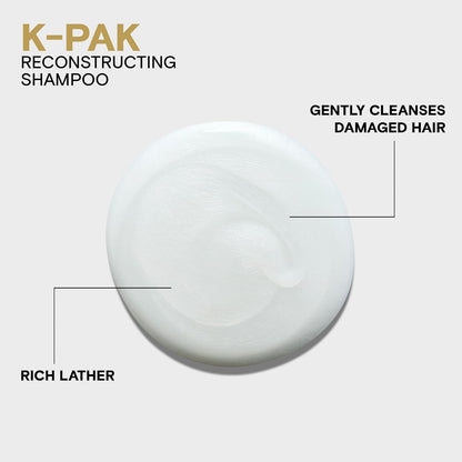 Joico K-PAK Daily Reconstructing Shampoo | for Damaged Hair | Repair Damage & Prevent Breakage | Double Hair Strength | Boost Shine | with Keratin & Guajava Fruit Extract