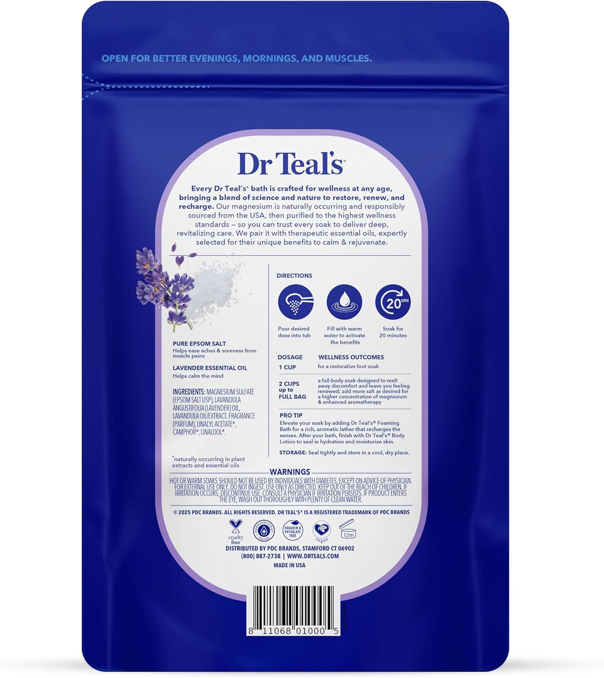 Advanced Dr. Teals Lavendar Scented Epsom Salt, 48 Oz