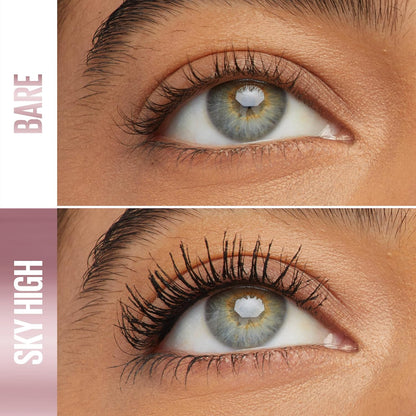 Lash Sensational Sky High Washable Mascara Makeup, Volumizing, Lengthening, Defining, Curling, Multiplying, Buildable Formula, Blackest Black, 1 Count