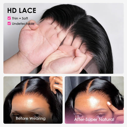 Luxurious 13X6 Body Wave Lace Front Wig - 100% Human Hair, Pre-Plucked with Bleached Knots for a Natural Look