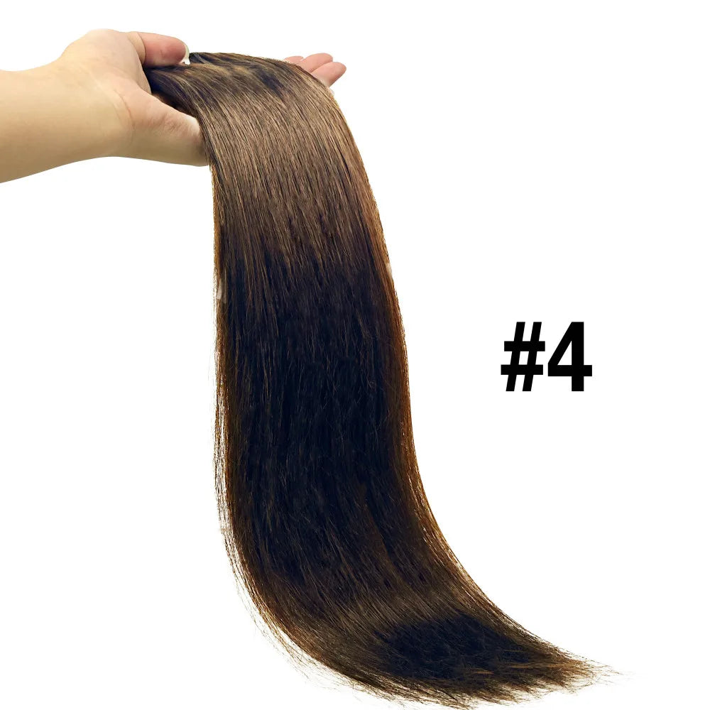 Clip in Human Hair Extensions One Piece 5 Clips 100% Real Human Hair Straight Soft One Piece Natural Human Hair Extensions 120G