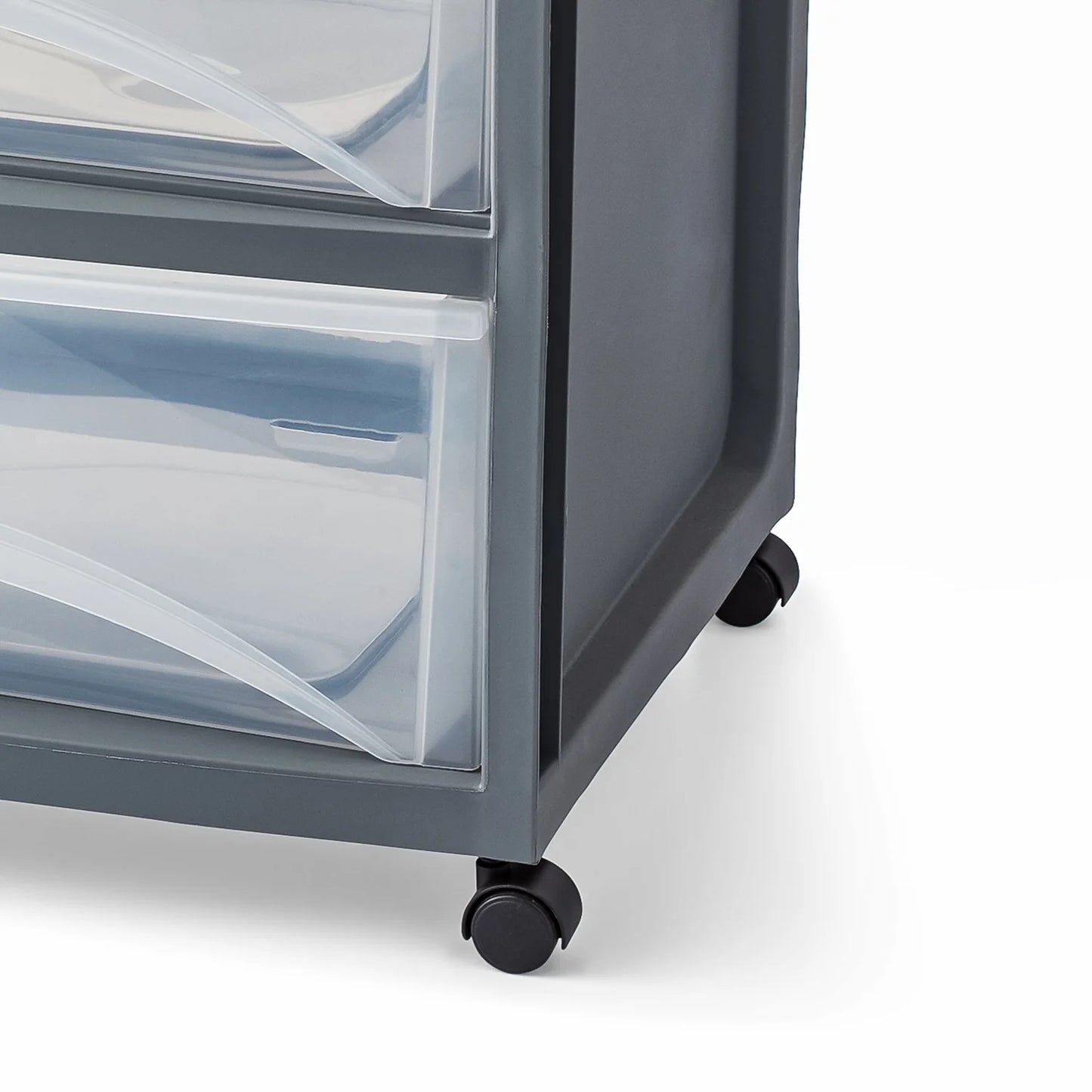 3 Drawer Wide Storage Cart, Gray