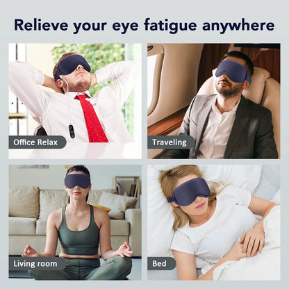 Hot Compress Electric Steam Eye Mask 3D Massage Constant Temperature Smart Timing Sleep Shading Sleeping Mask Eye Relief