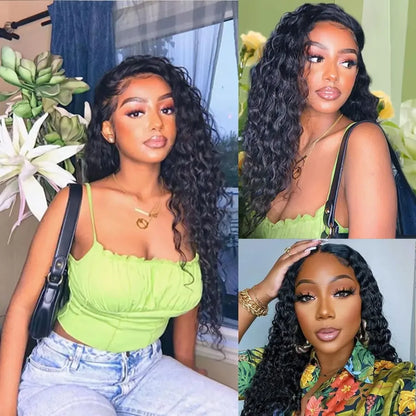13X4 Deep Wave Lace Front Wigs Transparent Human Hair Wigs for Women Deep Curly Human Hair 13X4 Lace Frontal Wig Human Hair
