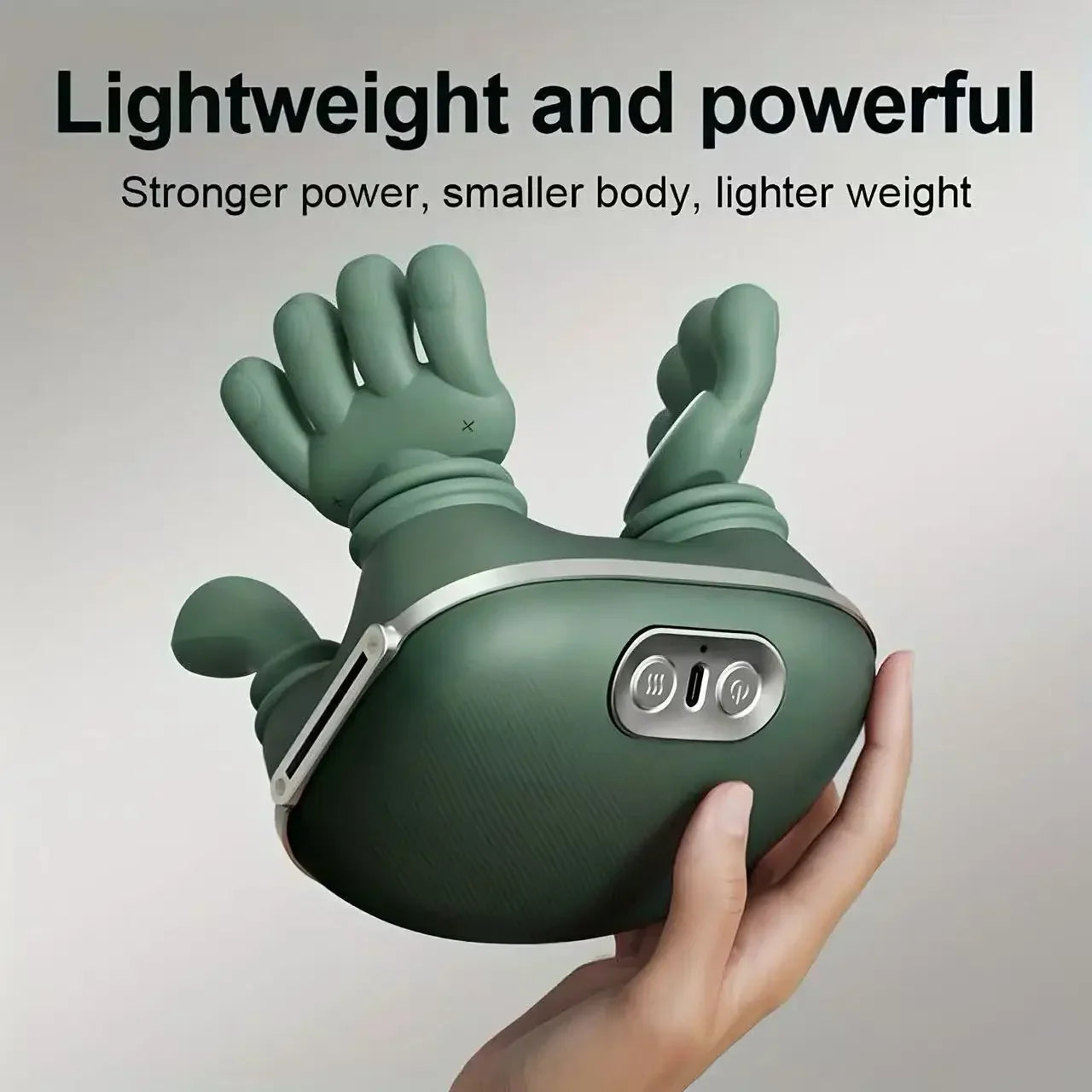 New Rechargeable Portable 5-Finger Human-Like Neck & Shoulder Massager with Heat for Trapezius & Cervical Spine Relaxation