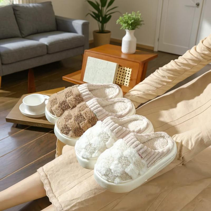 Women'S Fuzzy Memory Foam Slippers Warm Cotton Soft Lightweight House Indoor Shoes Footwear Flipflop Slide Fluffy