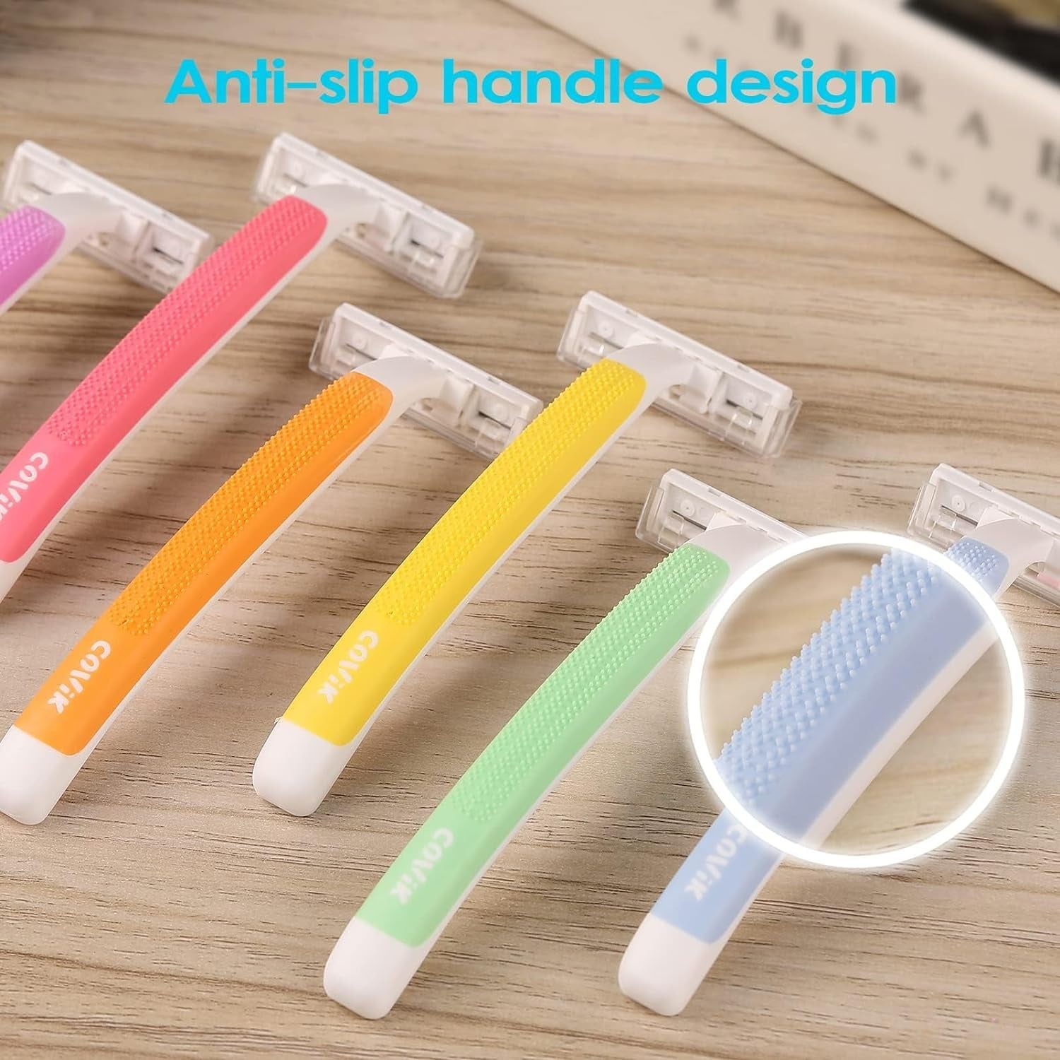 Women'S Disposable Razors, 6 Count Shaving Razors for Women, 2 Blade Razor for Women Sensitive Skin Smooth Hair Removal (1 Packages of 6 Razors)