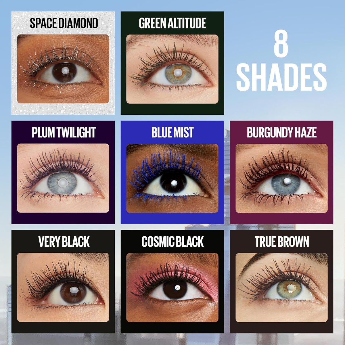 Lash Sensational Sky High Washable Mascara Makeup, Volumizing, Lengthening, Defining, Curling, Multiplying, Buildable Formula, Blackest Black, 1 Count