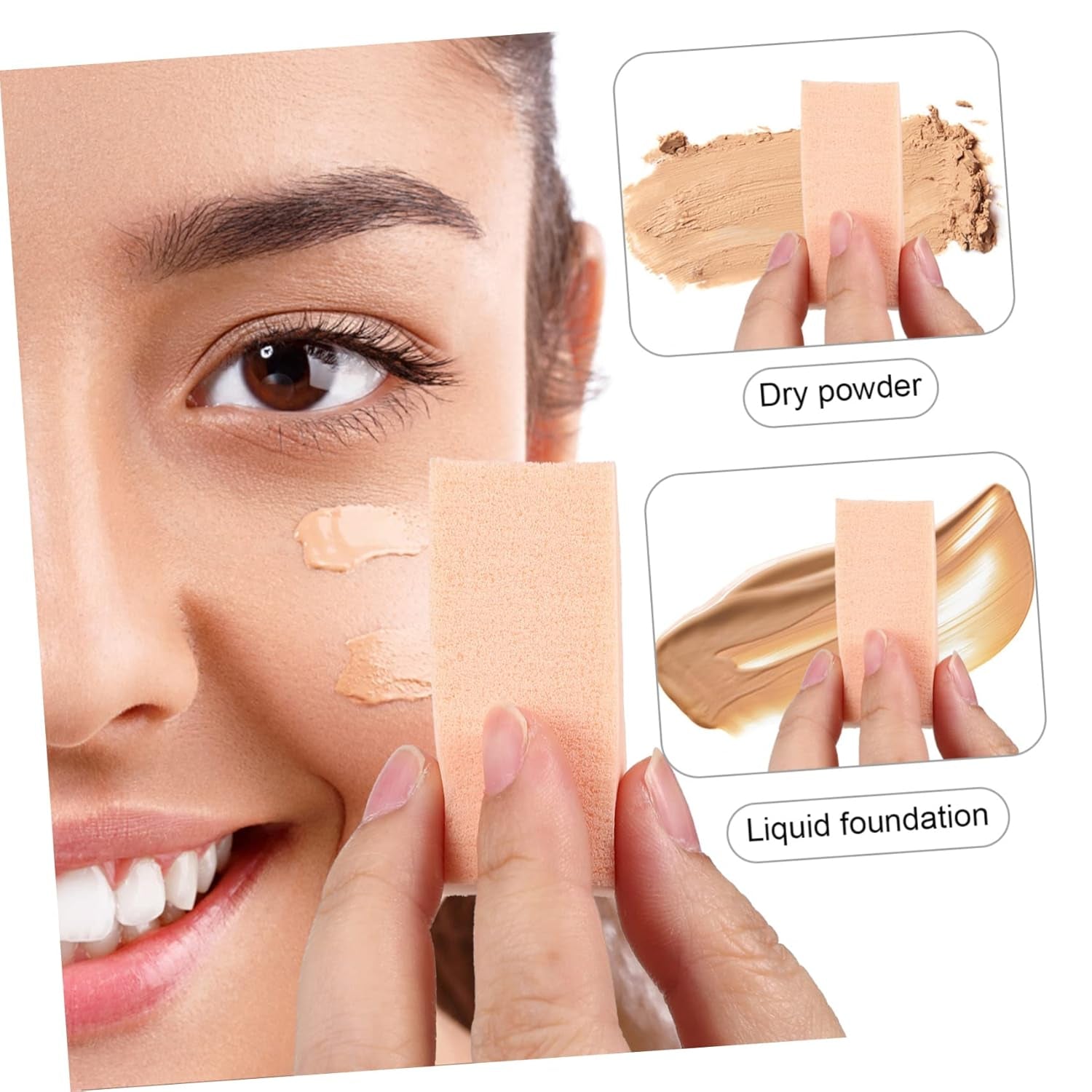 96Pcs Makeup Sponges Face Powder Puff Applicators Foundation Sponge Brush for Women Multifunctional Makeup Tools for Valentine Day Mother Day Christmas