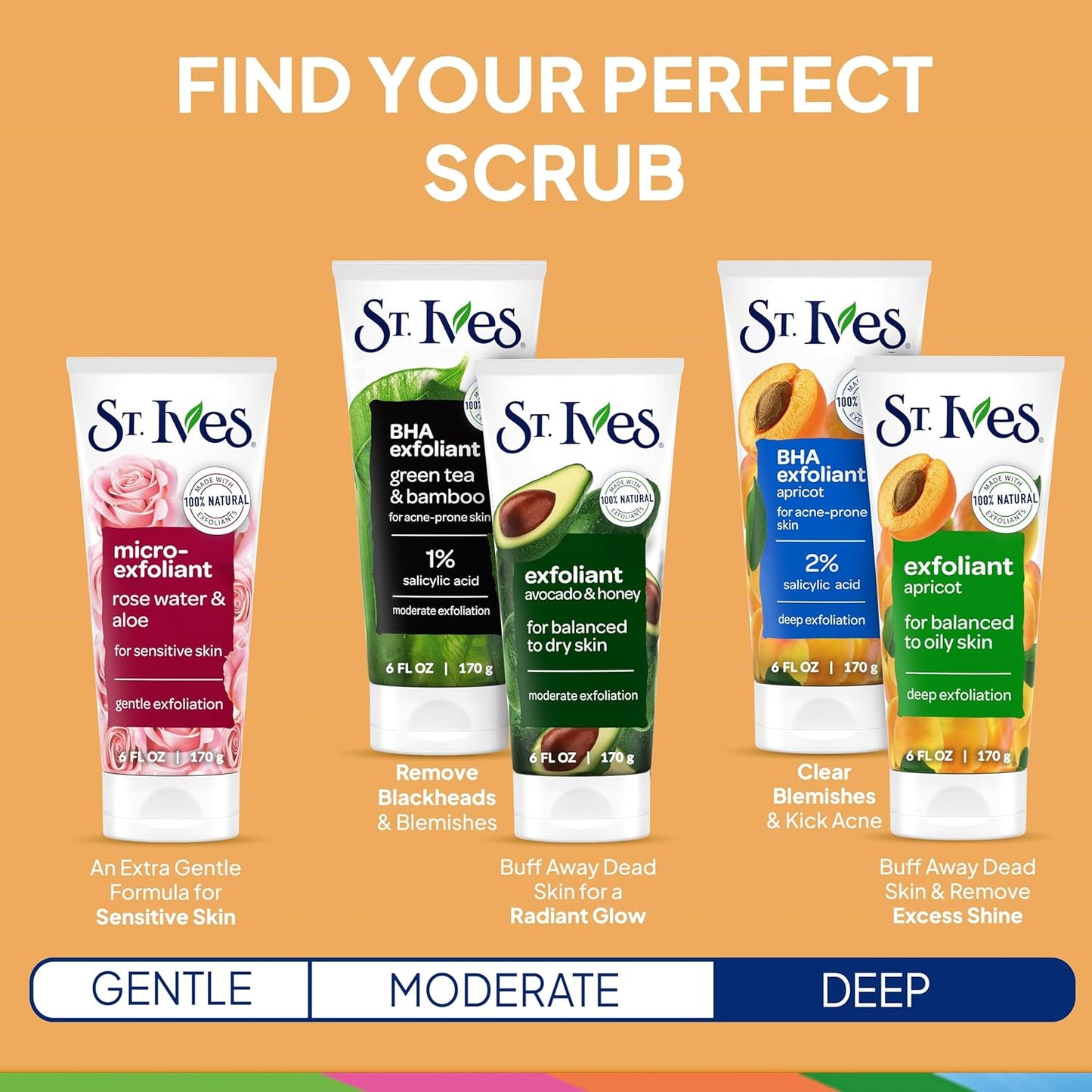 Revitalize Your Skin with St. Ives Fresh Skin Apricot Face Scrub - Deep Exfoliation for a Glowing Complexion, 6 Oz