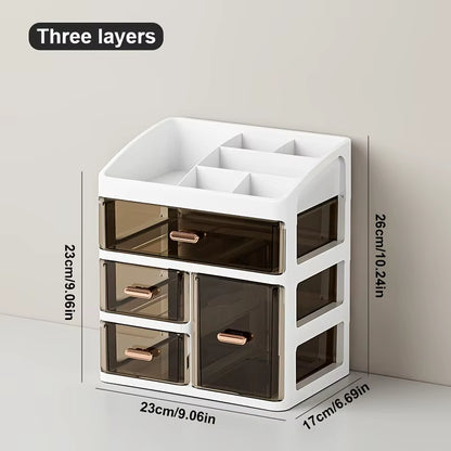 Cosmetics Storage Box Cosmetics Storage Box Drawer, Large Capacity Dust-Proof Skincare Product Display Rack, Desktop Storage Box