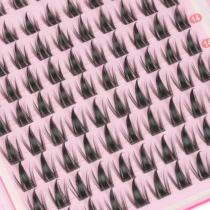 Manga Lash Clusters Wispy 10-16MM Spiky Eyelash Clusters CC Curly Natural Cluster Eyelash Extensions DIY Versatile Anime Eye Lashes Clusters Extension