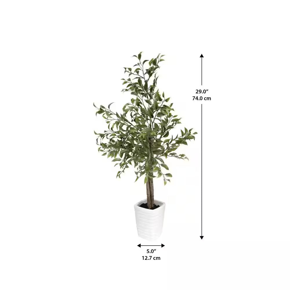 29 In. Artificial Mini Ficus (5 In. X 4.2 In. H Pot; 28 In. X 29 In. H)