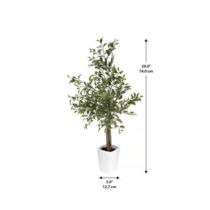 29 In. Artificial Mini Ficus (5 In. X 4.2 In. H Pot; 28 In. X 29 In. H)