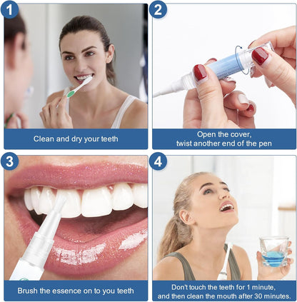 Teeth Whitening Essence Pen for Cleaning Teeth Stains, Freshening Breath and Reducing Yellowing (2Pcs)