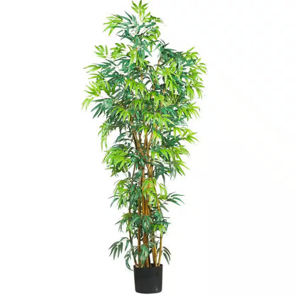 6 Ft. Artificial Curved-Trunk Bamboo Silk Tree