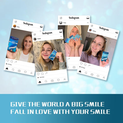 Teeth Whitening Strip 14 Treatments - Whitening Strips for Sensitive People, Fast Remove Smoking, Coffee, Wine Stains, Teeth Brightening Kit Pack of 28 Non-Slip Strips
