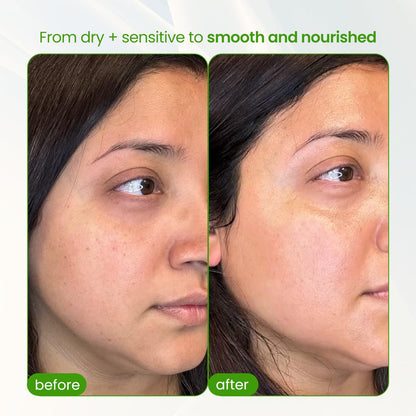 Barrier Repair Organic Face Cream Moisturizer with Ceramides Squalane Centella and Niacinamide, Fragrance Free, Non-Comedogenic, Gentle Soothing Hydration for Dry, Sensitive, Normal Skin, Travel Size