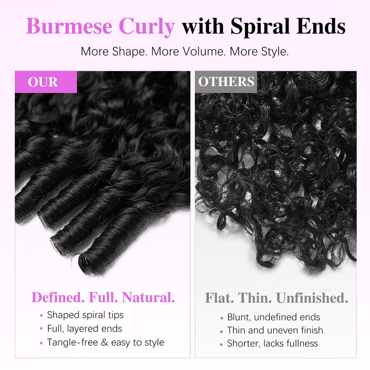 7X6 Burmese Curly Glueless Wigs Human Hair Pre Plucked Pre Cut 250% Density Drawstring Wig for Black Women 7X6 HD Lace Front Wigs Human Hair Glueless Wear and Go Natural Color 24 Inch