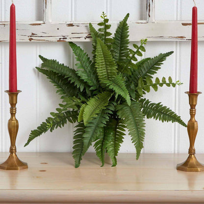 Indoor 14 In. Boston Fern Artificial Plant (Set of 6)