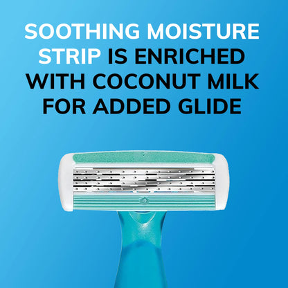 Comfort Women'S Disposable Razors, 4-Blade, 10 Count