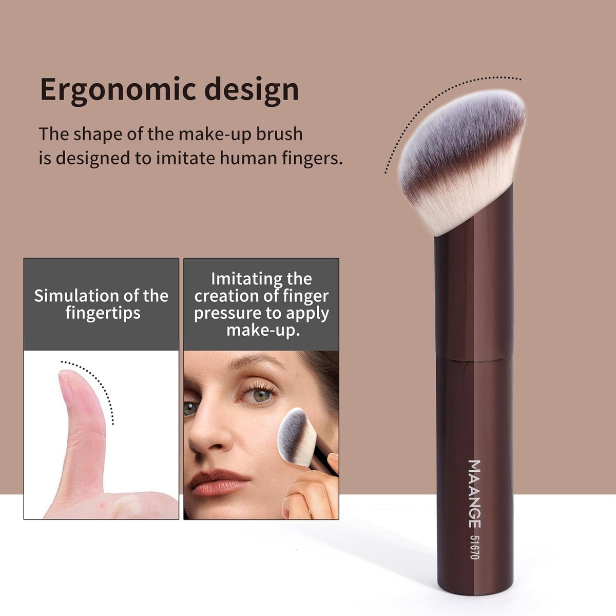 20 Pcs Makeup Brushes with Gift Box, Double-End Multi-Functional Makeup Brushes for Blending Liquid Powder Concealer Cream Blush Buffe,Coffeebrown