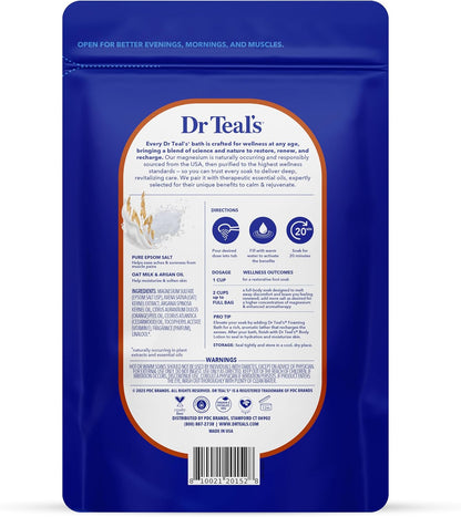 Epsom Salt Magnesium Soak, Soothe & Comfort with Oat Milk & Argan Oil, 3 Lbs