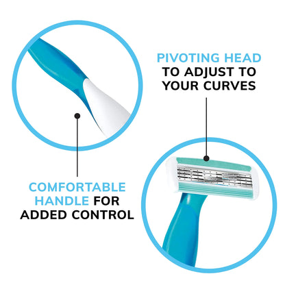 Comfort Women'S Disposable Razors, 4-Blade, 10 Count