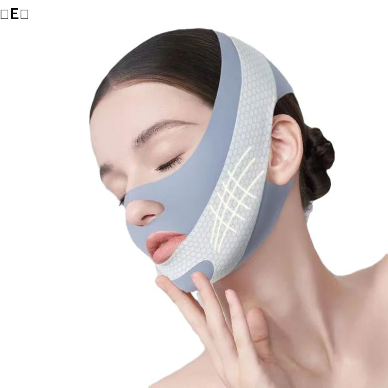 〔E〕Face-Lift with Sleep Face V Shape Facial Slimming Bandage Relaxation Shape Lift Reduce Double Chin Face Thinning Band Massage