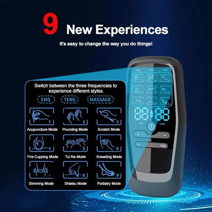 Electric Muscle Stimulator Tens Physiotherapy Acupuncture Body Massage Therapy Slimming Machine Relief Massager